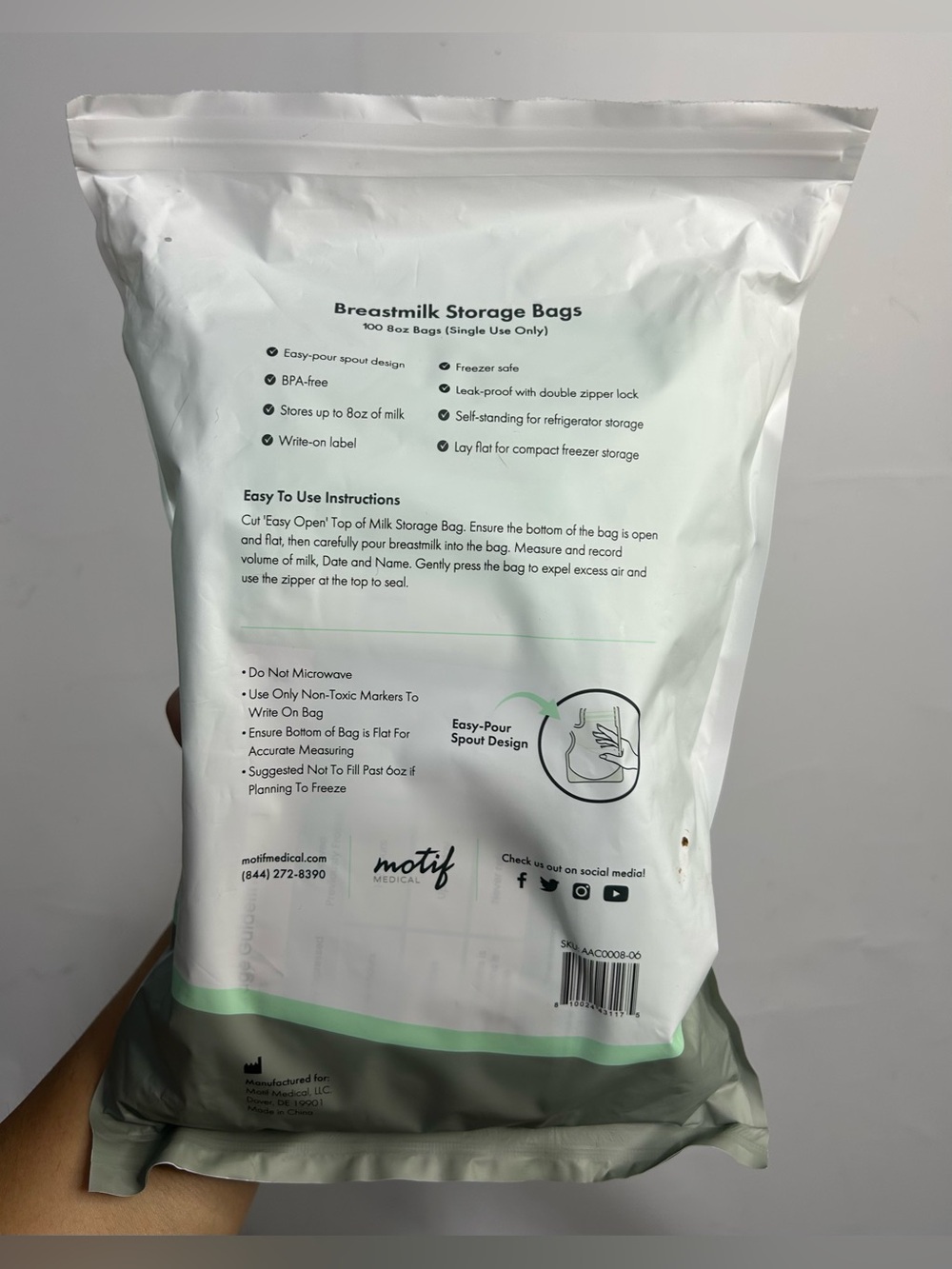 5 for $25🔥Motif Breastmilk Storage Bags- 100 Count - Picture 2 of 5